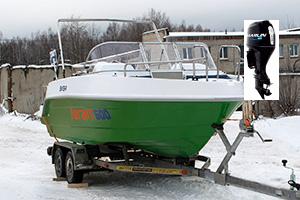 Стеклопластиковый катер боурайдер в комплекте с мотором "Легант-600 Marlin MFI 130 AERTL" Стеклопластиковый катер с мотором Легант-600 Marlin MFI 130 AERTL