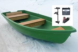 Гребная лодка с электромотором "Тортилла-4 Эко Sea-Pro T24/60" Гребная лодка с мотором Тортилла-4 Эко Sea-Pro T24/60