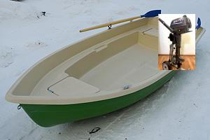 Гребная лодка с мотором "Тортилла-4 с Рундуками Sea-Pro T 3S" Гребная лодка с мотором Тортилла-4 с Рундуками Sea-Pro T 3S