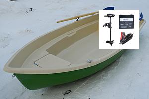 Гребная лодка с электромотором "Тортилла-4 с Рундуками Sea-Pro T24/60" Гребная лодка с мотором Тортилла-4 с Рундуками Sea-Pro T24/60